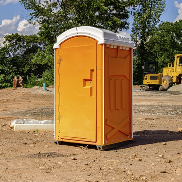 can i customize the exterior of the portable restrooms with my event logo or branding in Tehama County